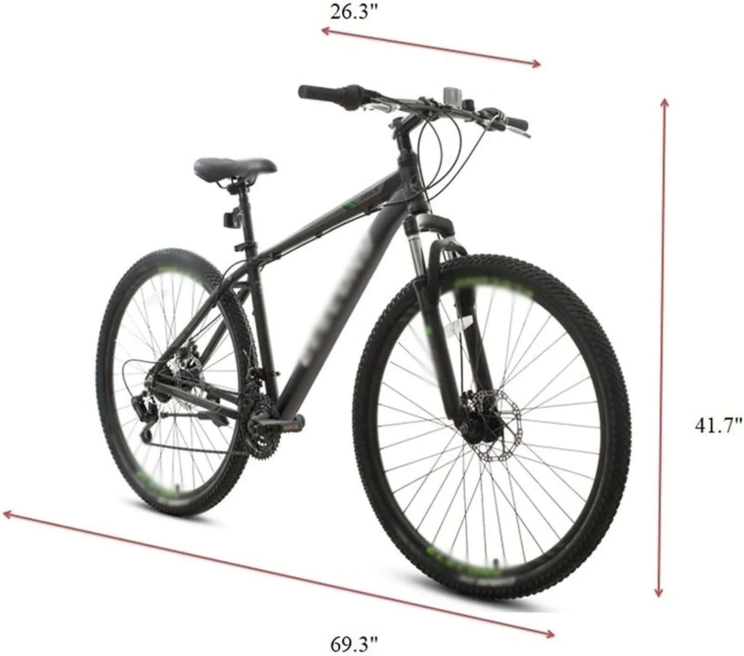 دوچرخه کوهستانی آلومینیومی مناسب بانوان بزرگسال، دارای ترمزهای جلو و عقب و دوشاخ کمک‌فنر دار