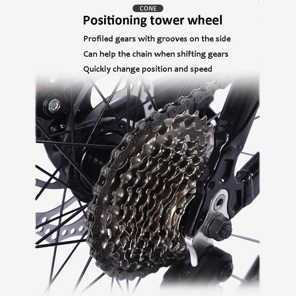 دوچرخه کوهستانی، دوچرخه با 24 دنده سرعت مناسب بزرگسالان، سایز 26 اینچ، بدنه فولاد کربنی، مناسب برای آقایان و بانوان، دوچرخه سواری در فضای باز (رنگ: قرمز)