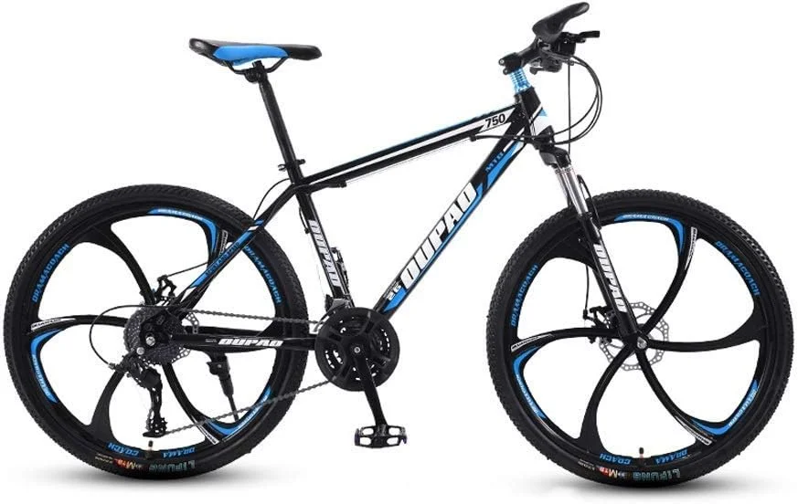 دوچرخه کوهستانی، دوچرخه چند سرعته 24/26 اینچی با سیستم انتقال 21/24/27/30 دنده، مناسب آقایان و بانوان بزرگسال، دارای ترمز دیسکی، فریم دوتایی فولاد کربنی و سیستم تعلیق شهری