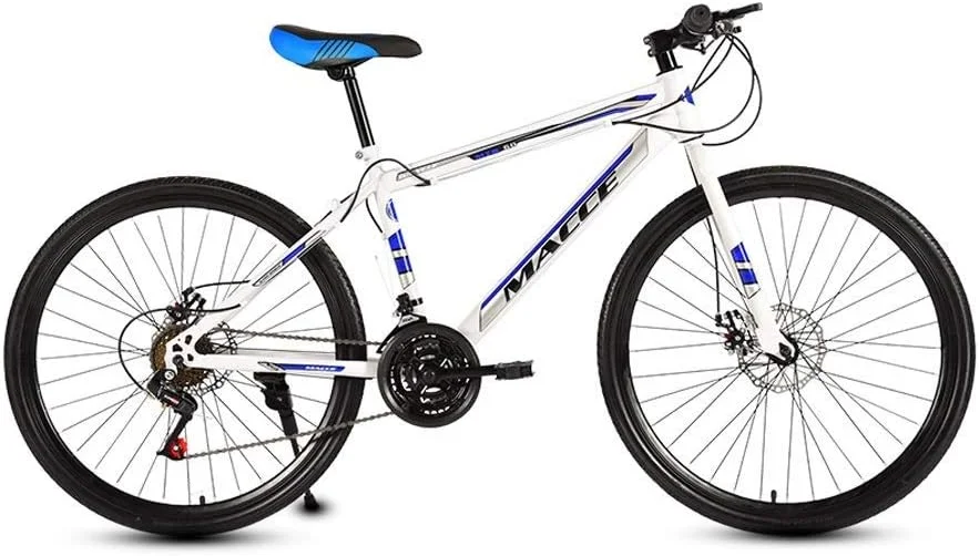 دوچرخه کوهستان، 21 سرعته، 24/26 اینچ، مردانه، طوقه پره‌ای، بدنه کربنی سخت، لاستیک‌های پهن، دوچرخه کوهستان با سیستم تعلیق جلو و صندلی قابل تنظیم (سایز: L)