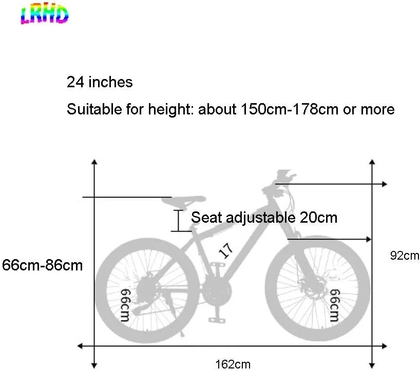 دوچرخه کوهستانی چند سرعته 21/24/27/30 اینچ، مناسب آقایان و بانوان، با فریم فولادی کربنی و سیستم تعلیق شهری