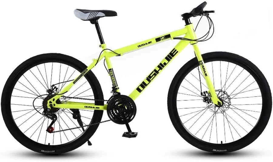 دوچرخه کوهستان، دوچرخه بزرگسال 24 دنده سرعت مسافرتی فلزی 24/26 اینچ برای مردان و زنان، دیسک دوبل، فریم فولادی کربنی بالا، مناسب برای سواری در فضای باز (سایز : L) دوچرخه کوهستان، دوچرخه بزرگسال 24 دنده سرعت مسافرتی فلزی 24/26 اینچ برای مردان و زنان، دیسک دوبل، فریم فولادی کربنی بالا، مناسب برای سواری در فضای باز (سایز : L)