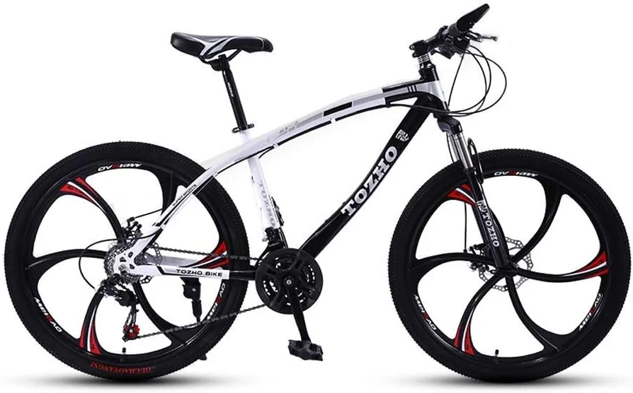 دوچرخه کوهستان، دوچرخه کوهستان 26 اینچی مردانه، لاستیک فولادی کربنی برای شهر، دوچرخه کوهستان با سیستم تعلیق جلو و صندلی قابل تنظیم، 21 دنده (سایز: XL)