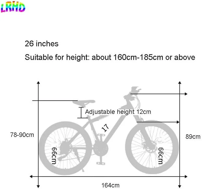 دوچرخه کوهستان، 21/24/27/30 دنده، سایزهای 24/26 اینچ، مناسب بزرگسالان، مردانه، با فریم فولادی کربنی و دیسک، دارای سیستم تعویض دنده متنوع (رنگ: 27 دنده، سایز: 26 اینچ)