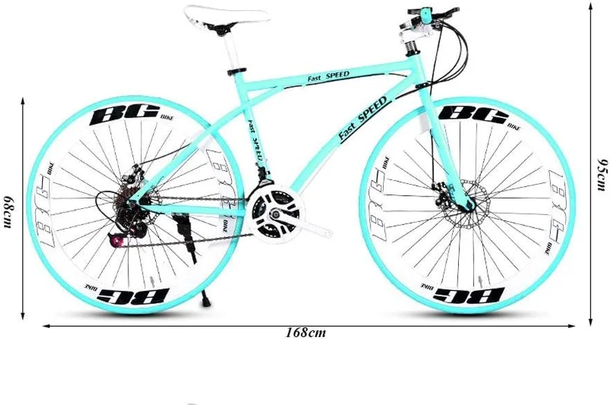 دوچرخه 24 سرعته 26 اینچی، فقط بزرگسالان، فریم فولادی کربنی، خودرو، دیسک چرخ دوچرخه (سایز: L)