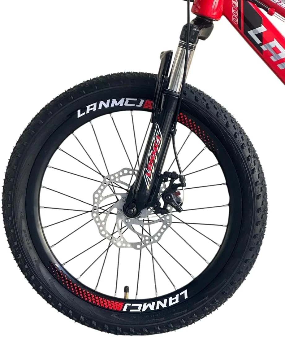 دوچرخه کوهستانی بچه گانه شارد سایز 20 اینچ - 21 دنده، فریم فولادی کربنی، سیستم تعلیق دوگانه، ترمز دیسکی جلو و عقب، زین قابل تنظیم، قرمز/مشکی