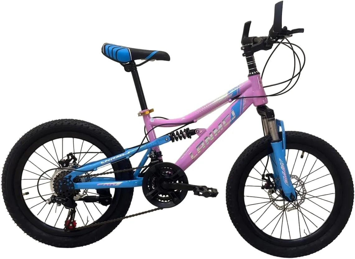 دوچرخه کوهستانی بچه گانه 20 اینچی Shard – 21 دنده، فریم فولادی کربنی، سیستم تعلیق دوگانه، ترمزهای دیسکی جلو و عقب، صندلی قابل تنظیم، صورتی