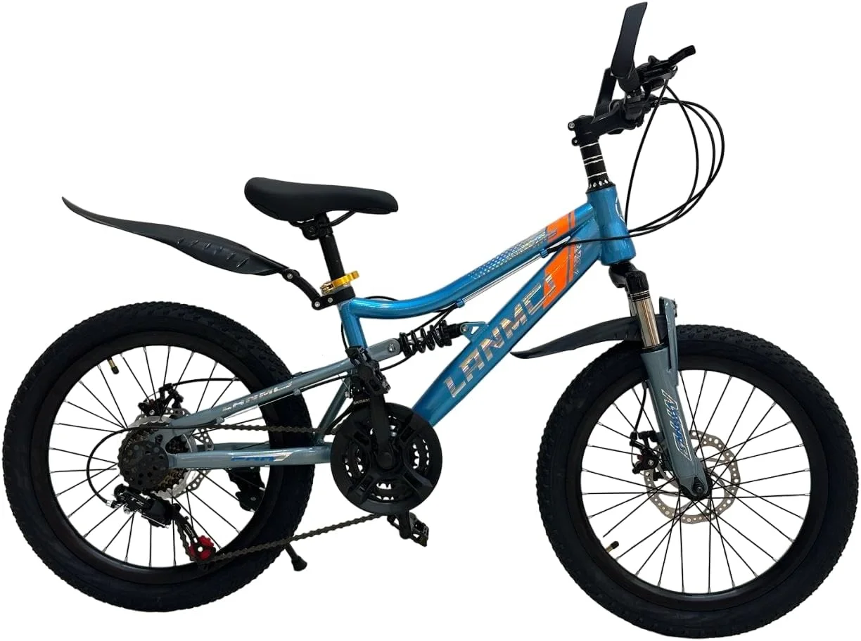 دوچرخه کوهستانی بچه گانه 20 اینچی Shard – 21 دنده، فریم فولاد کربنی، سیستم تعلیق دوگانه، ترمزهای دیسکی جلو و عقب، صندلی قابل تنظیم