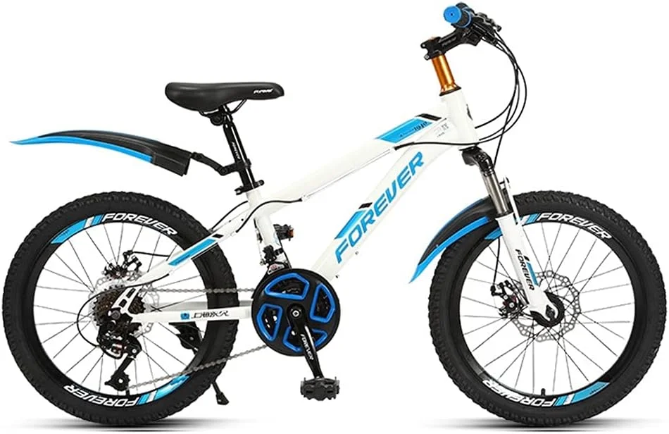 دوچرخه 24 سرعته مناسب فضای باز، دوچرخه کوهستان Hardtail سایز 20/22 اینچ با زین قابل تنظیم برای آقایان و بانوان (آبی، 20 اینچ)
