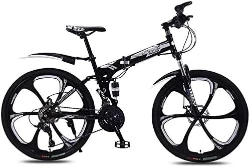 دوچرخه کوهستانی تاشو 26 اینچی فولادی با کربن بالا، کمک فنر دار، مناسب آقایان و بانوان، ترمز دیسکی، ATV 27 سرعته (رنگ: 21 سرعته، سایز: 26 اینچ)