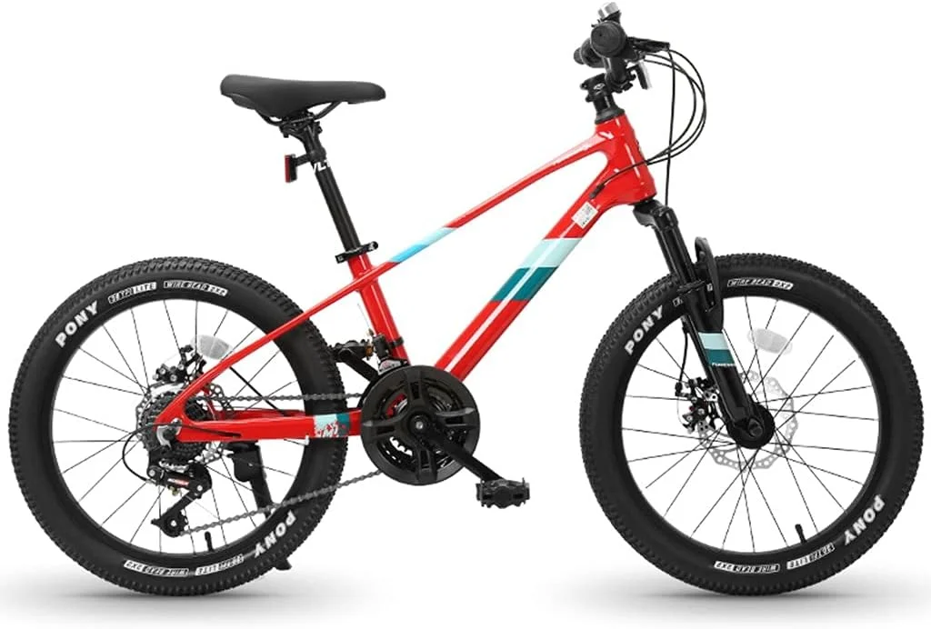 دوچرخه کوهستانی 20 اینچی مناسب آقایان/بانوان، فریم آلیاژی، 21 دنده، ترمز دیسکی، مناسب جوانان، دانشجویان و مسابقات خارج از جاده (قرمز)