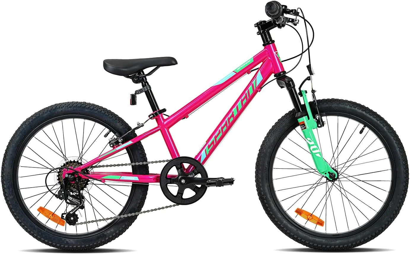 دوچرخه کوهستانی بچه گانه اسپارتان Spitfire سایز 20 اینچ – دارای سیستم تعلیق جلو، 6 دنده شیمانو، فریم فولادی، زین قابل تنظیم – مناسب پسران 6 تا 9 سال – طراحی با لاستیک های آج دار و استایل اسپرت | SP-3280