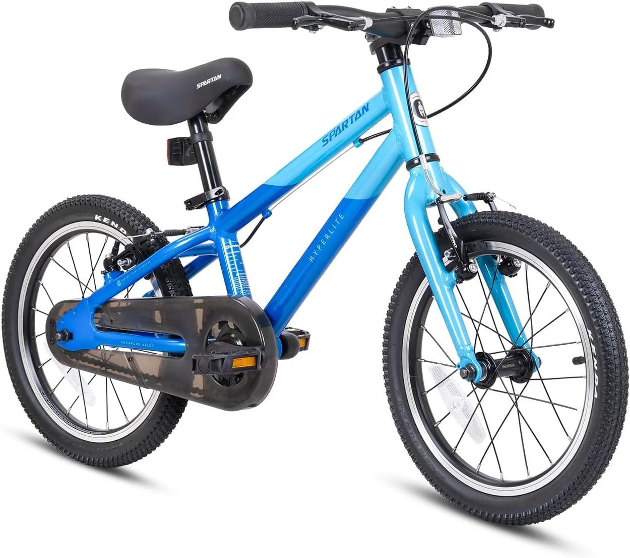 دوچرخه بچه گانه آلومینیومی اسپارتان هایپرلایت 16 اینچی آبی روشن | فریم فوق سبک 7 کیلوگرمی، ترمزهای تکترو، لاستیک های کندا و تناسب ارگونومیک برای سنین 4-7 سال | SP-3325-LB-16