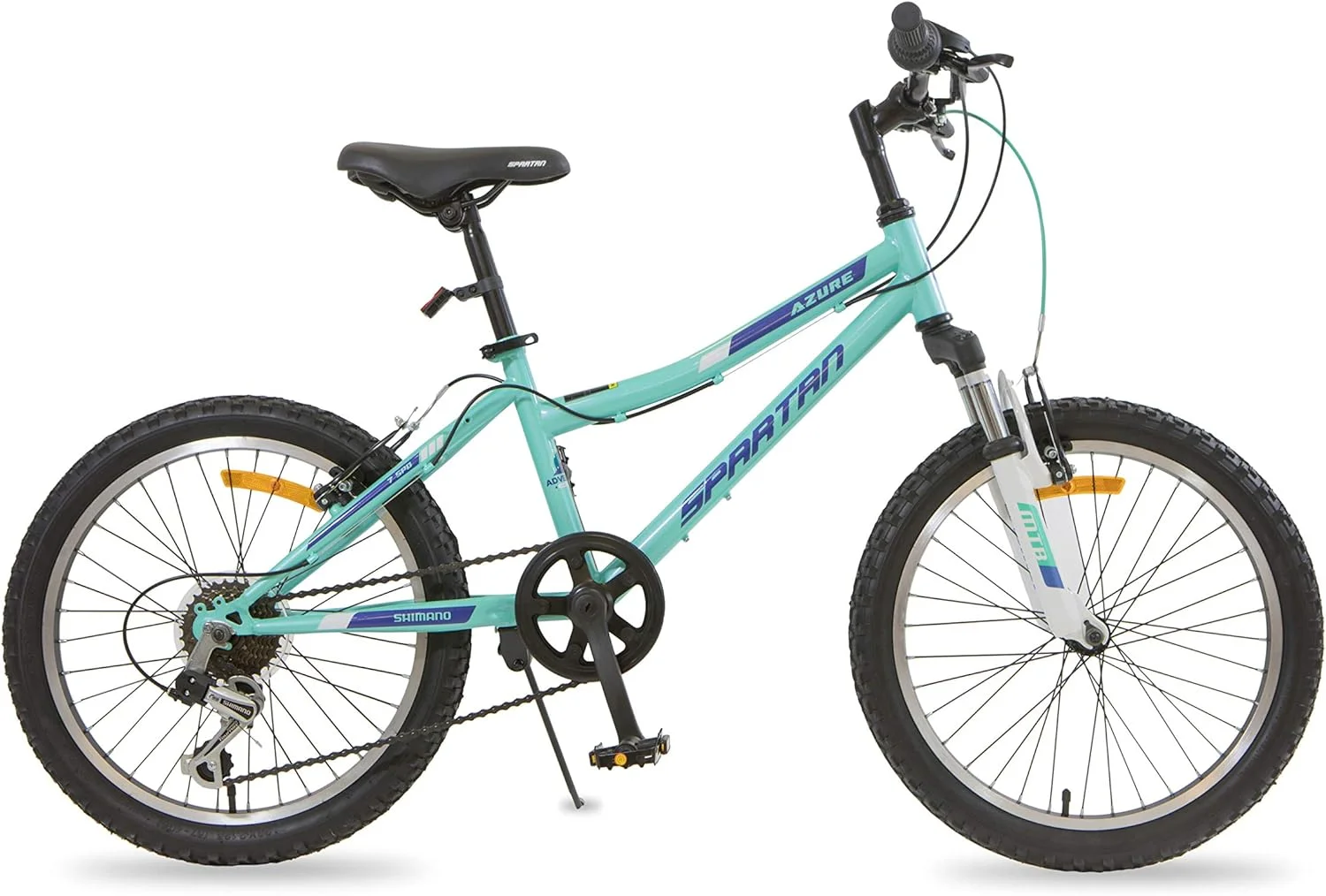 دوچرخه کوهستانی اسپارتان مدل Panther سایز 20 اینچ، دارای دنده و دسته دنده شیمانو، ترمز و طوقه آلیاژی