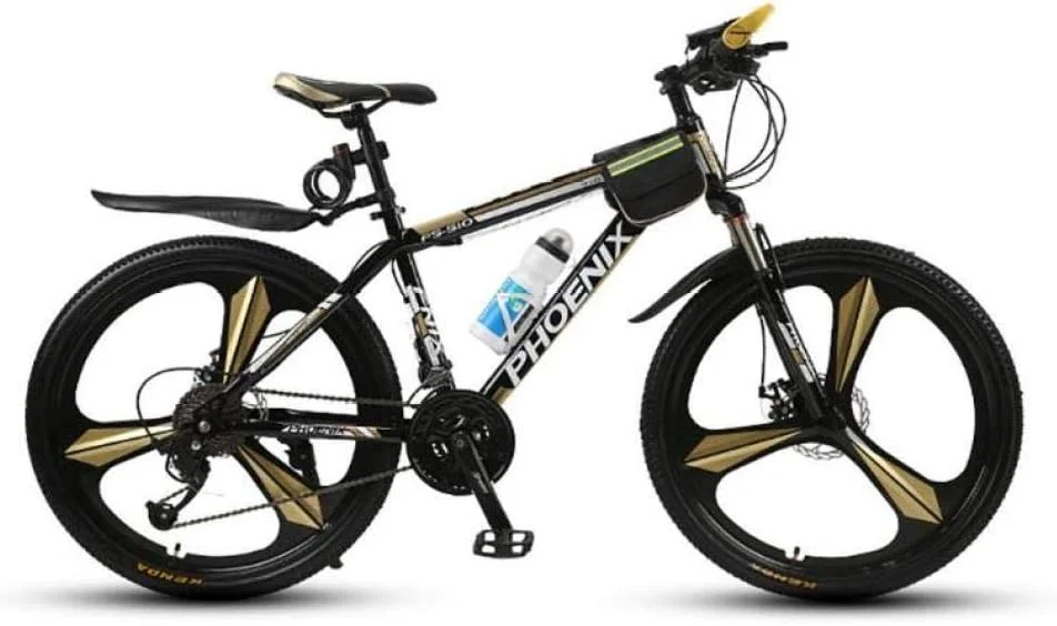 دوچرخه کوهستان унисекс، تنه فولادی کربنی، سایز 26 اینچ، دارای ترمز دیسکی و دوشاخ کمک فنردار، آبی، 24 دنده