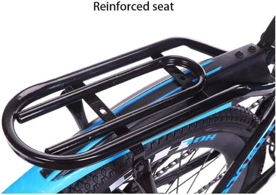 دوچرخه کوهستان تک سرعته مناسب برای آقایان و بانوان، سایزهای ۱۸، ۲۰، ۲۲ و ۲۴ اینچ، مناسب برای دانش‌آموزان، کودکان، رفت و آمد شهری به همراه هدیه، رنگ قرمز، سایز ۲۴ اینچ