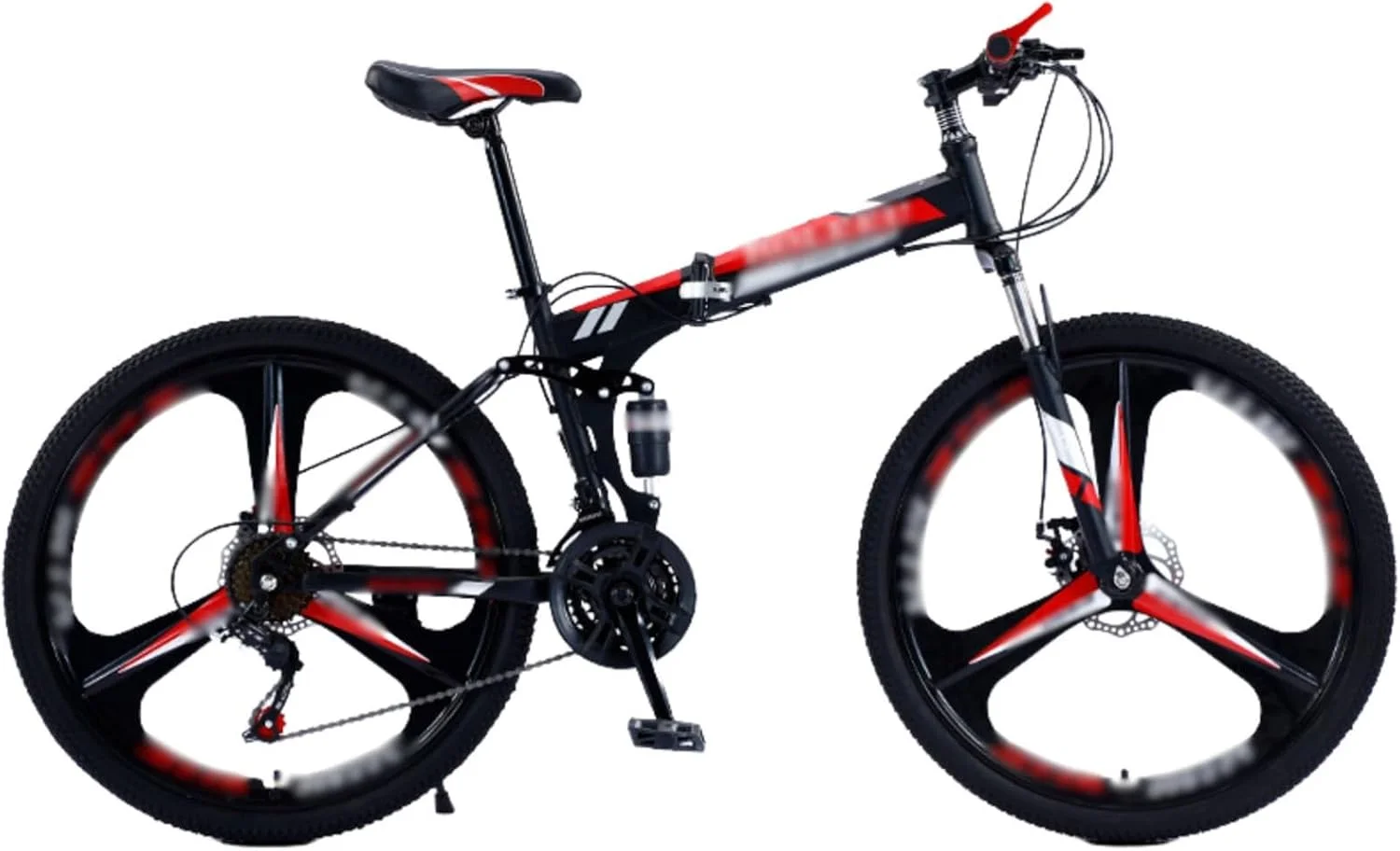 دوچرخه کوهستانی تاشو 24 و 26 اینچی، 21 دنده، دارای سیستم تعلیق دوگانه، ترمزهای دیسکی دوبل، چرخ سه پره، دوچرخه های مناسب تمام سطوح برای آقایان و بانوان