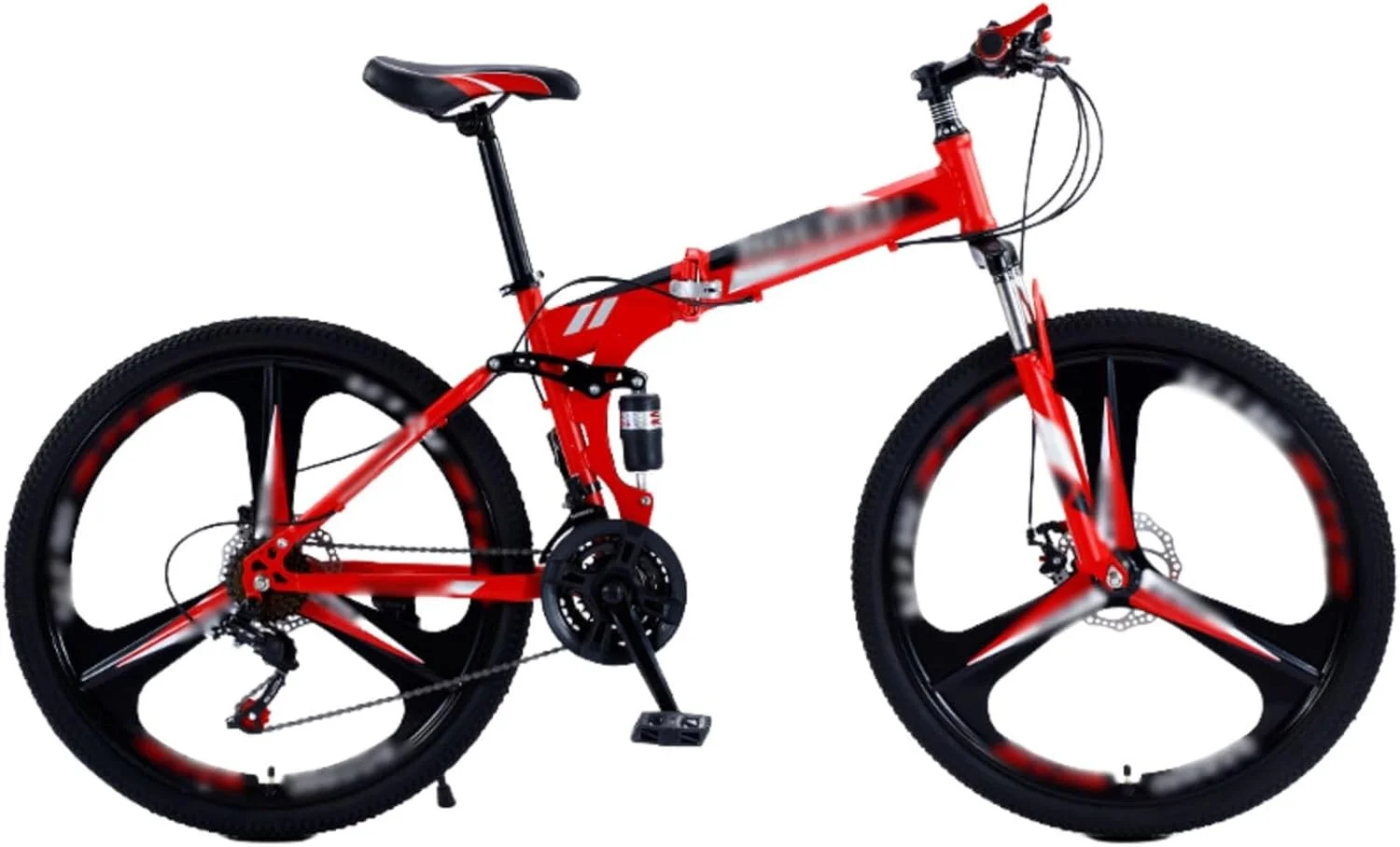 دوچرخه کوهستانی تاشو 24 و 26 اینچی، 21 دنده، سیستم تعلیق دوگانه، ترمز دیسکی دوبل، چرخ سه پره، دوچرخه های مناسب تمام سطوح برای آقایان و بانوان