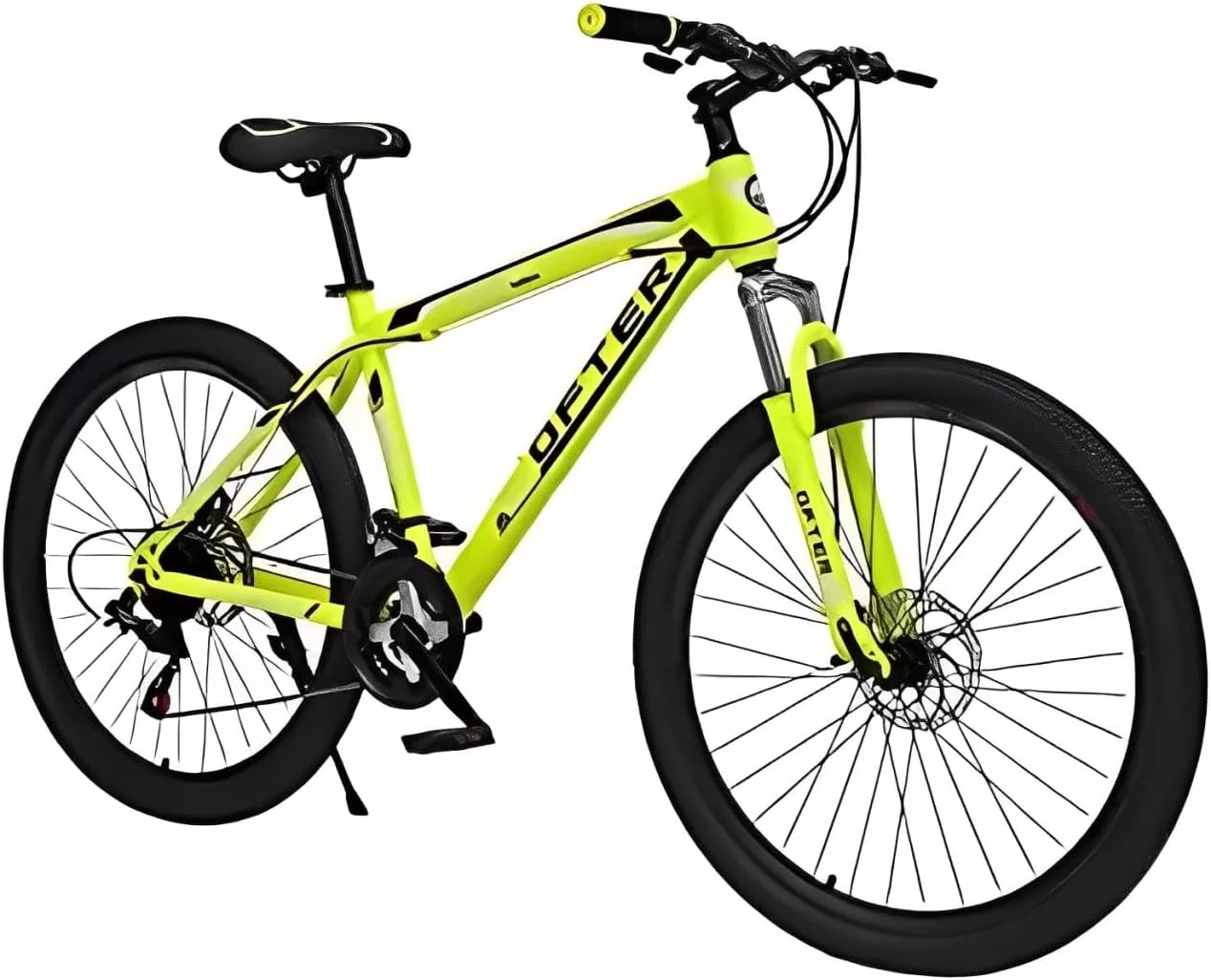 دوچرخه کوهستانی 24 اینچی، دوچرخه ورزشی مناسب تناسب اندام، 21 دنده، زرد