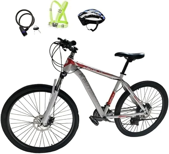 دوچرخه کوهستانی، 27.5 اینچ، فریم فولادی، ترمز دیسکی دوبل، 21 دنده، Kamarati، قرمز/سفید