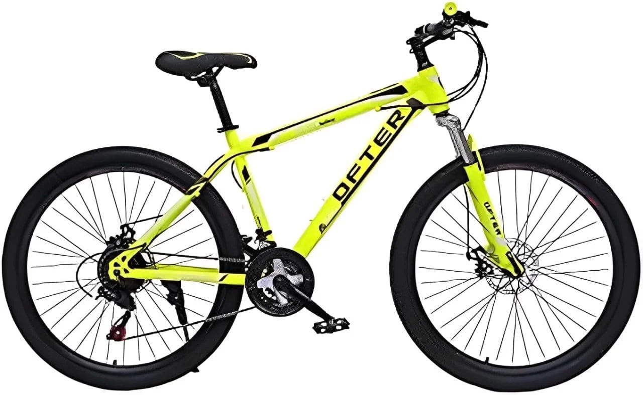 دوچرخه کوهستانی 24 اینچی، دوچرخه ورزشی مناسب تناسب اندام، 21 دنده، زرد