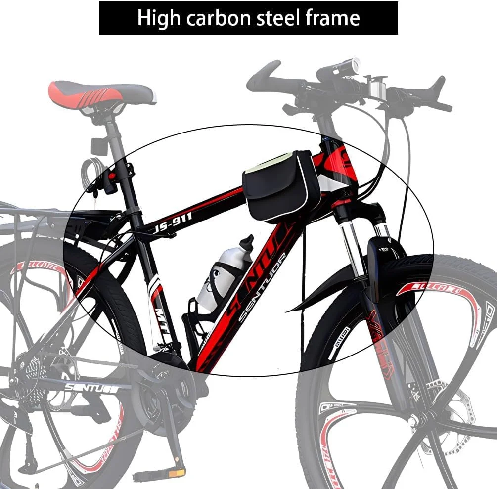 دوچرخه کوهستانی 24، 26 و 27.5 اینچی با 21 دنده، ترمز دیسکی دوبل، چرخ های 6 پره، مناسب برای مردان، زنان و بزرگسالان، ظرفیت حمل 200 کیلوگرم