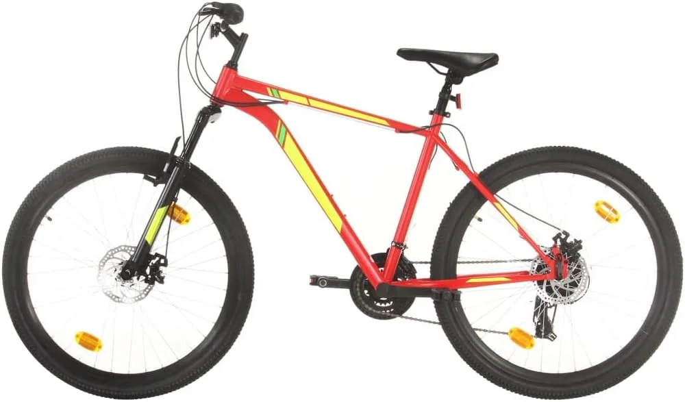 دوچرخه کوهستان 21 دنده چرخ 27.5 اینچ 50 سانتی متر قرمز + جنس فریم/دوشاخ: فولاد