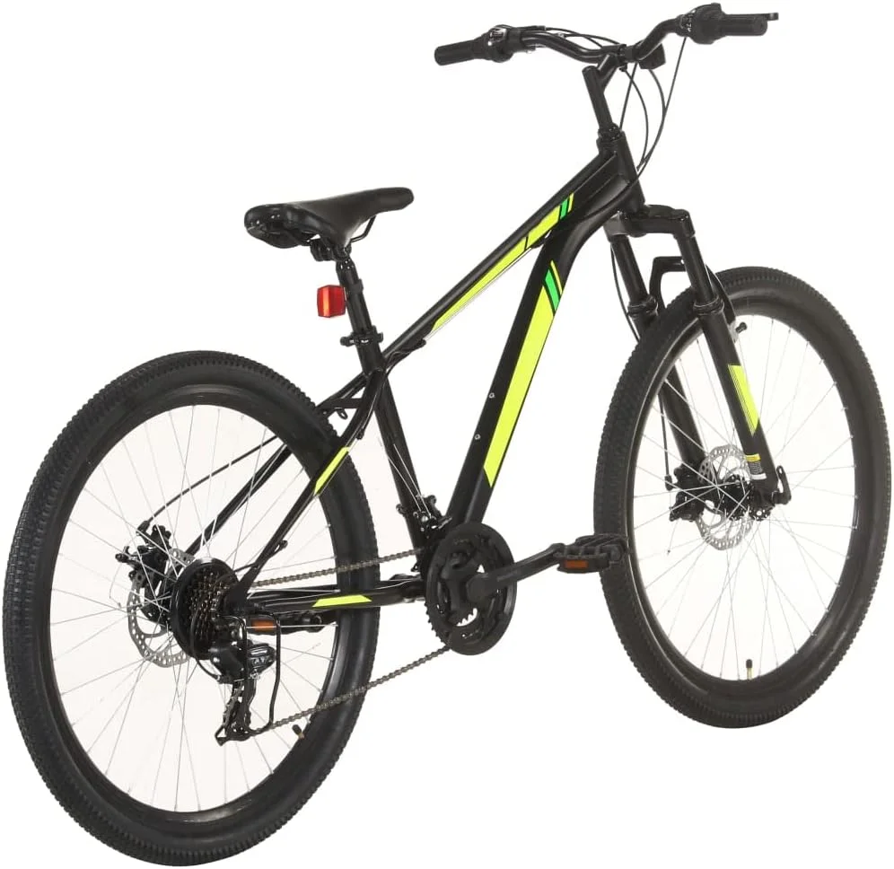 دوچرخه کوهستان 21 دنده چرخ 27.5 اینچ سایز 38 سانتی متر مشکی + جنس بدنه/دوشاخ: فولاد