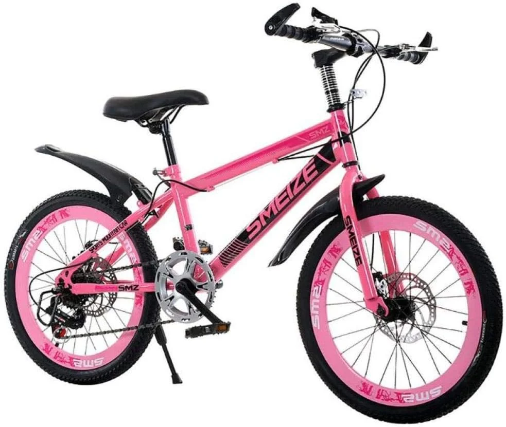 دوچرخه کوهستان Fjw унисекс 7 سرعته، سایزهای 20، 22 و 24 اینچ، بدنه فولاد کربنی، مناسب دانش آموزان، کودکان و رفت و آمد شهری، مدل Hardtail، آبی، 14 اینچ