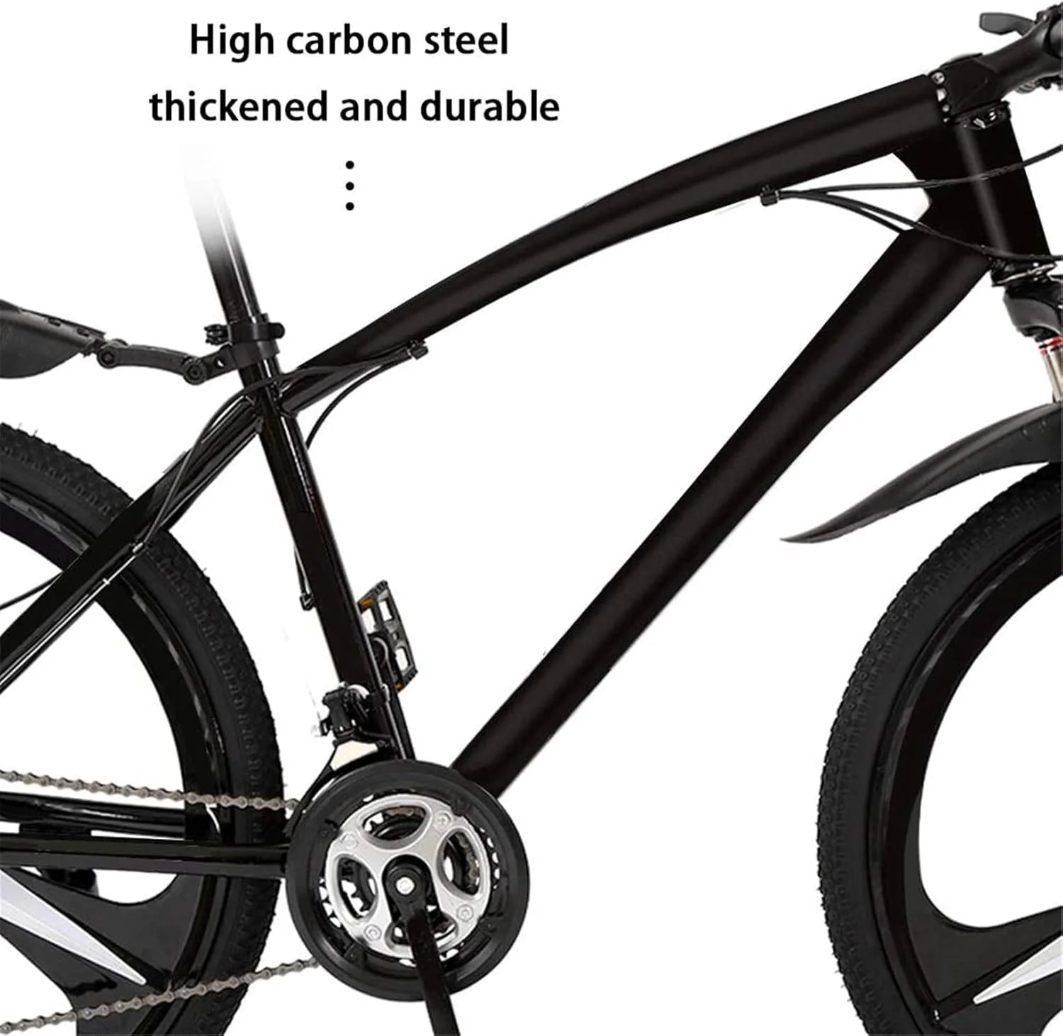 دوچرخه های سه چرخ برای بزرگسالان، دوچرخه های کوهستانی 26 اینچی برقی، دوچرخه کوهستانی دنده ای با ترمز دیسکی دوبل، دوچرخه فضای باز یونیسکس، دوچرخه های MTB با سیستم تعلیق کامل، دوچرخه سواری مسابقه ای در فضای باز، 24 دنده، 3 پره مشکی