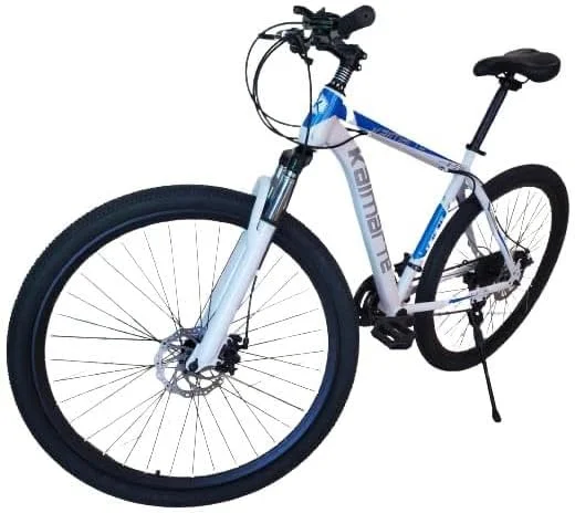 دوچرخه کوهستان، فریم فولاد کربنی، ترمز دیسکی، 21 دنده، 29 اینچ، Kamarati، سفید آبی
