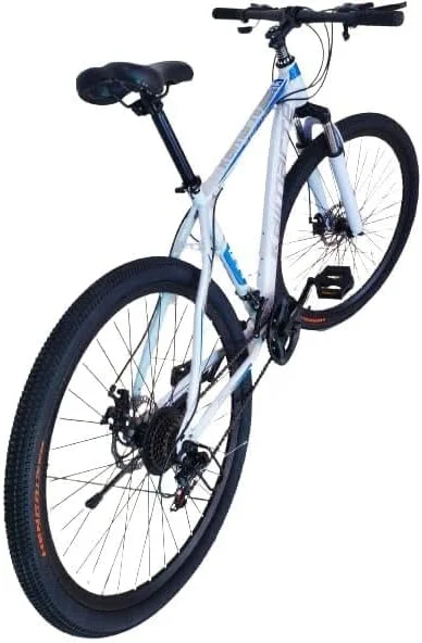 دوچرخه کوهستان، فریم فولاد کربنی، ترمز دیسکی، 21 دنده، 29 اینچ، Kamarati، سفید آبی