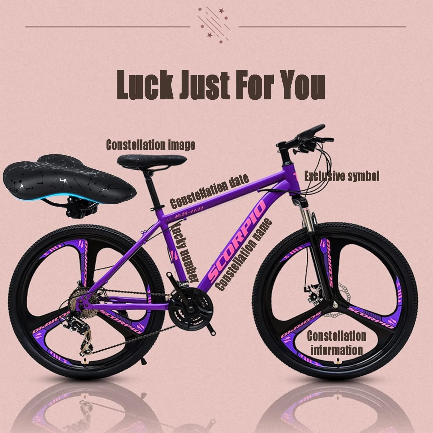 دوچرخه کوهستان 26 اینچی 21 سرعته برای مردان، زنان و بزرگسالان، دارای ترمزهای دیسکی و فریم فولادی کربنی با استحکام بالا، دوچرخه کوهستانی دم سخت