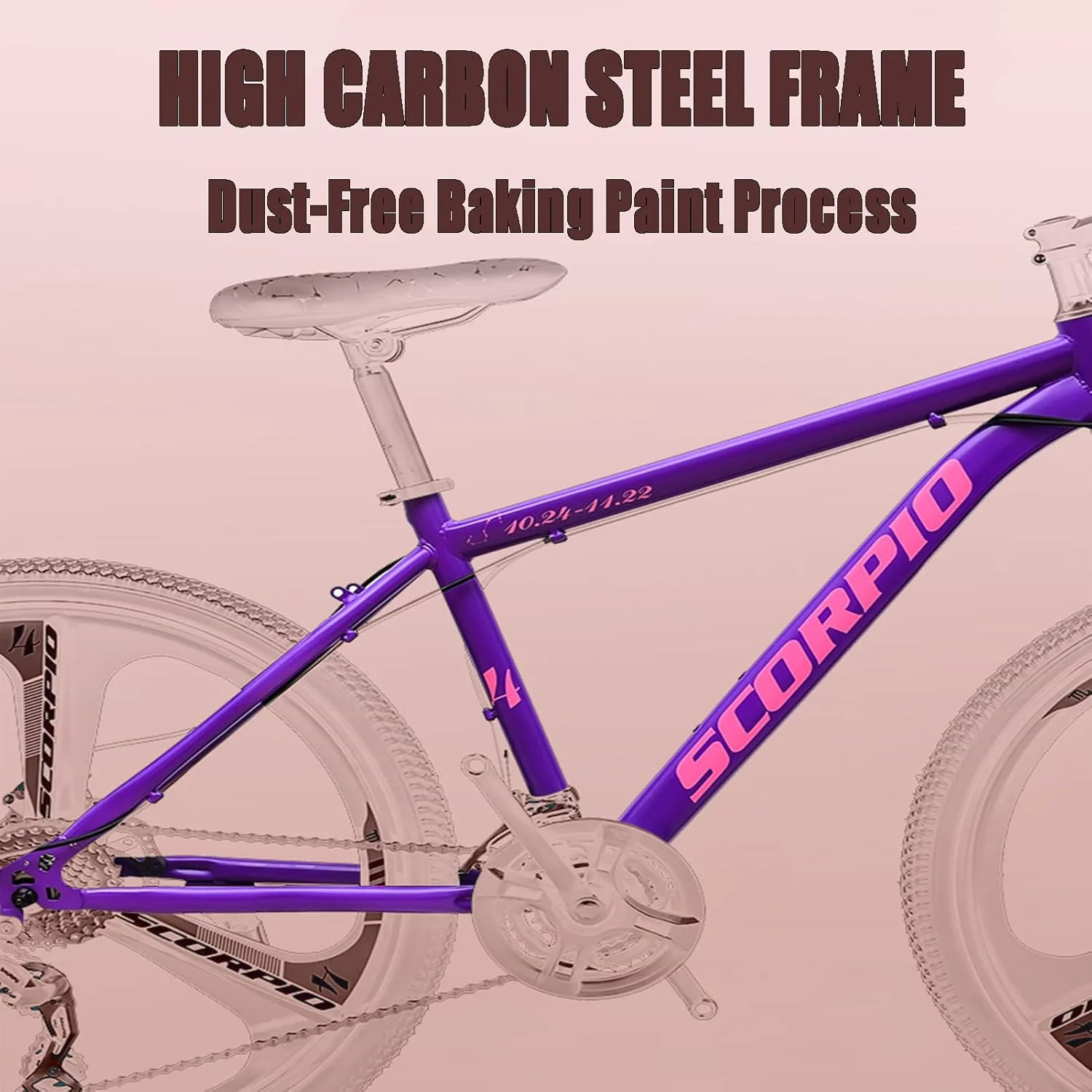 دوچرخه کوهستان 26 اینچی 21 سرعته برای مردان، زنان و بزرگسالان، دارای ترمزهای دیسکی و فریم فولادی کربنی با استحکام بالا، دوچرخه کوهستانی دم سخت