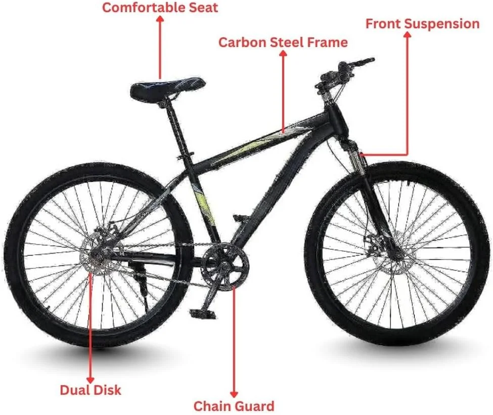 دوچرخه کوهستان 26 اینچ - دوچرخه تریل آفرود بزرگسال унисекс | طراحی کلاسیک | فریم مستحکم | تعویض دنده روان | لاستیک های مناسب تمام سطوح | ترمز دیسکی دوگانه