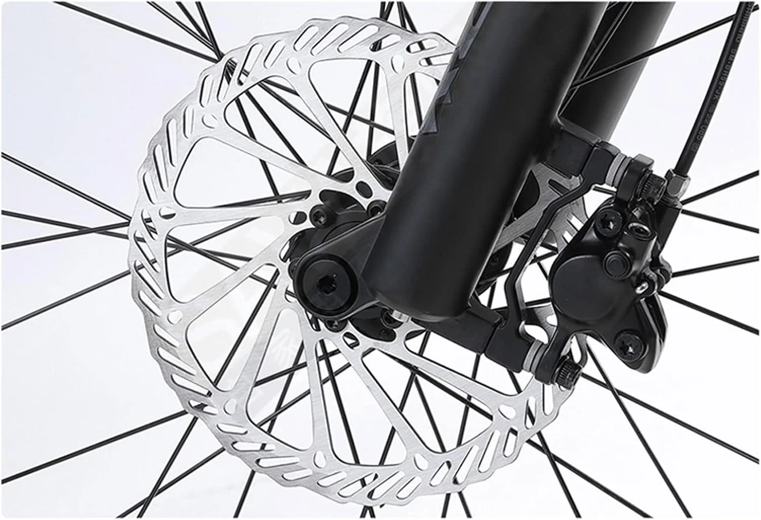 فریم کربنی دوچرخه کوهستان با سیستم تعلیق دوگانه، ترمزهای دستی کششی خطی، گلگیرهای کلاسیک، مشکی