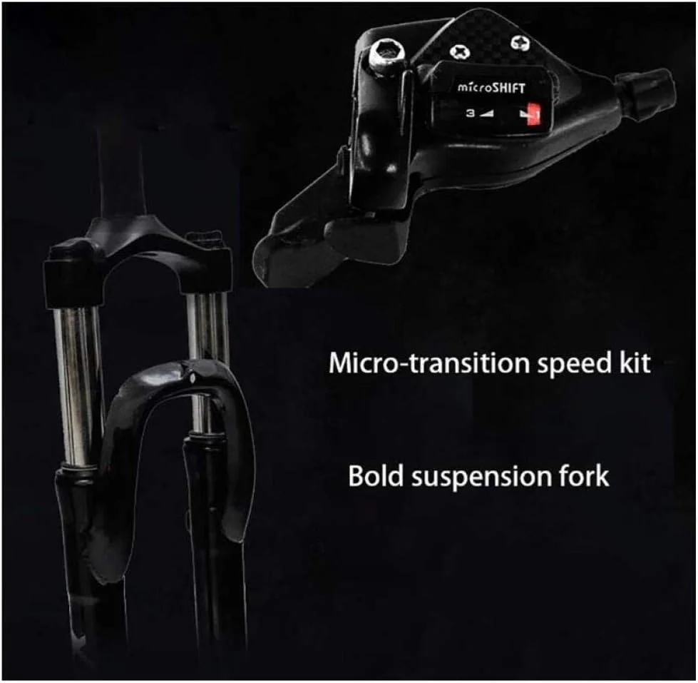 دوچرخه کوهستان مردانه، چرخ های 24 اینچی 3 پره، فریم فولادی کربنی، دوچرخه تاشو دو کمک فنره 21/24/27 سرعته یونی‌سکس با ترمز دیسکی