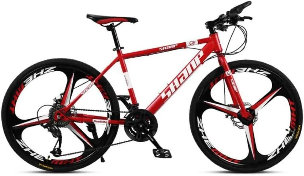 دوچرخه کوهستان بزرگسال، سایز 26 اینچ، ترمز دیسکی دوبل، تک چرخ، 30 دنده، مناسب برای مسیرهای ناهموار، دوچرخه سرعتی مردانه و زنانه، E, A