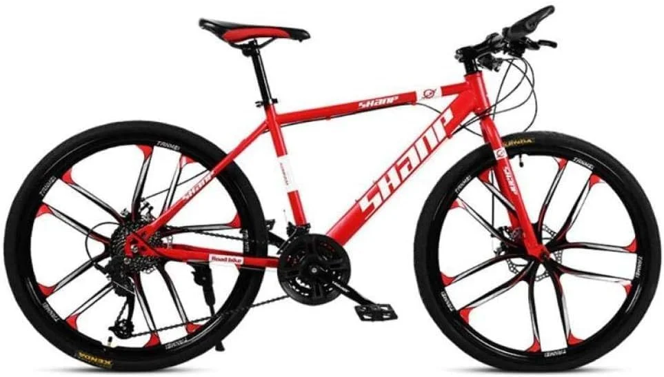 دوچرخه کوهستانی بزرگسال، سایز 26 اینچ، ترمز دیسکی دوبل، تک چرخ، 30 دنده، مناسب برای مسیرهای ناهموار، دوچرخه سرعتی مردانه و زنانه، E، 30 دنده