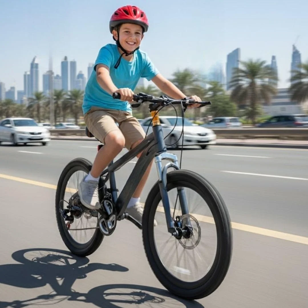 دوچرخه کوهستان | 20 اینچ | خاکستری | ترمز دیسکی | 7 دنده | لاستیک های آج دار | دوچرخه کوهستان جوانان