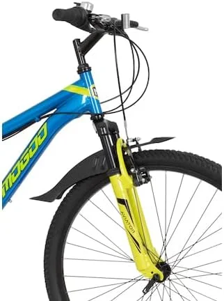 دوچرخه کوهستانی دو کمک فنره Mogoo Aviator سایز 26 اینچ، 21 دنده، مناسب بزرگسالان، ترمزهای V-Brake، MTB با سیستم تعلیق کامل، مناسب آقایان و بانوان، 21 دنده