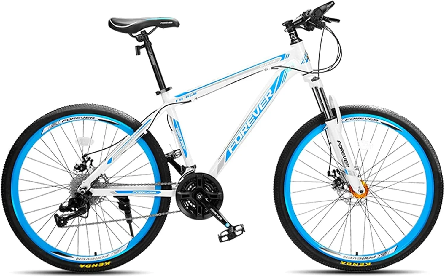 دوچرخه کوهستان فولاد کربنی سرعت بالا آبی سفید