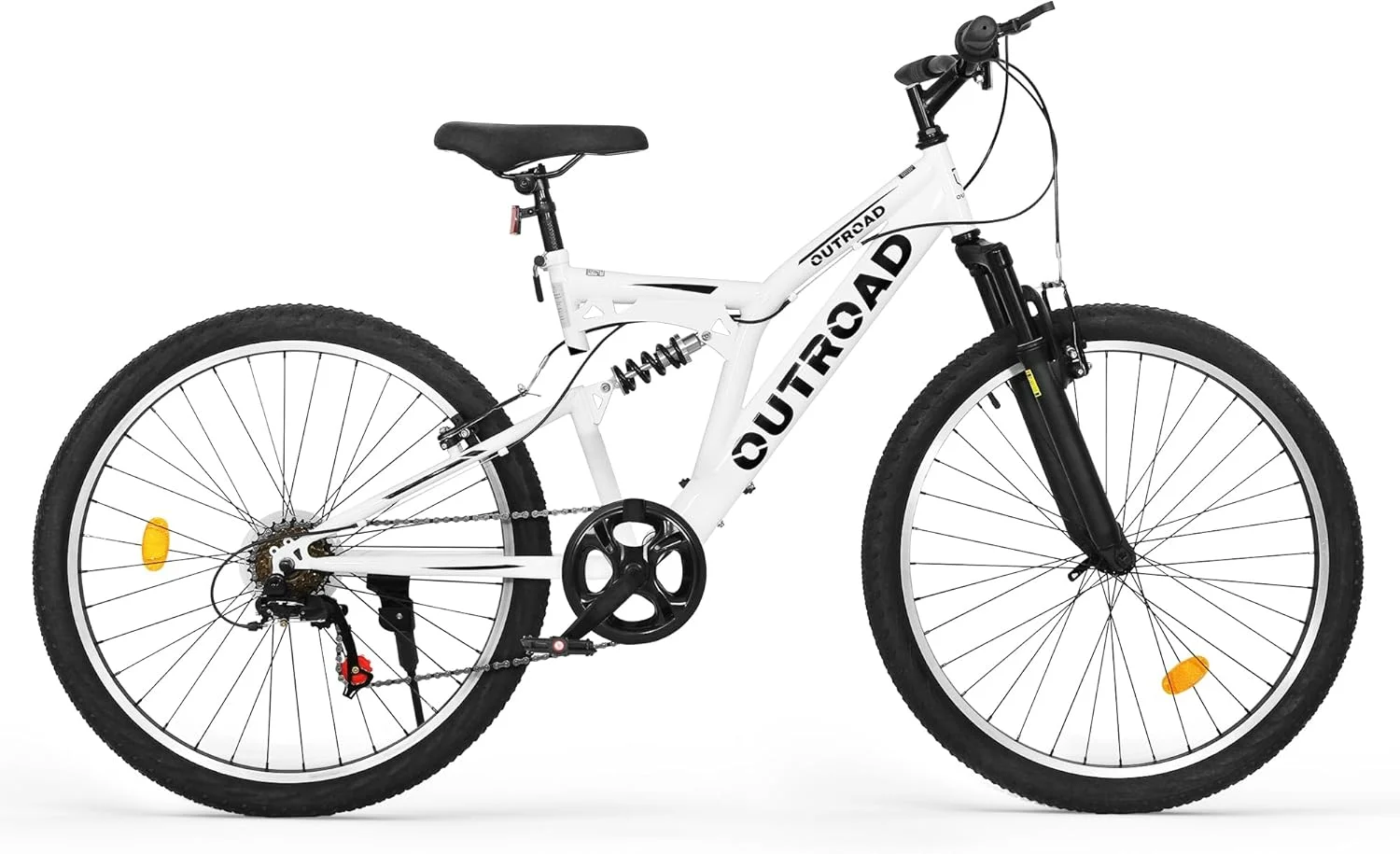 دوچرخه کوهستان برای بزرگسالان، سایز 26 اینچ، 7 دنده، دارای سیستم تعلیق دوگانه، ترمز وی-بریک دوگانه، در رنگ های مختلف