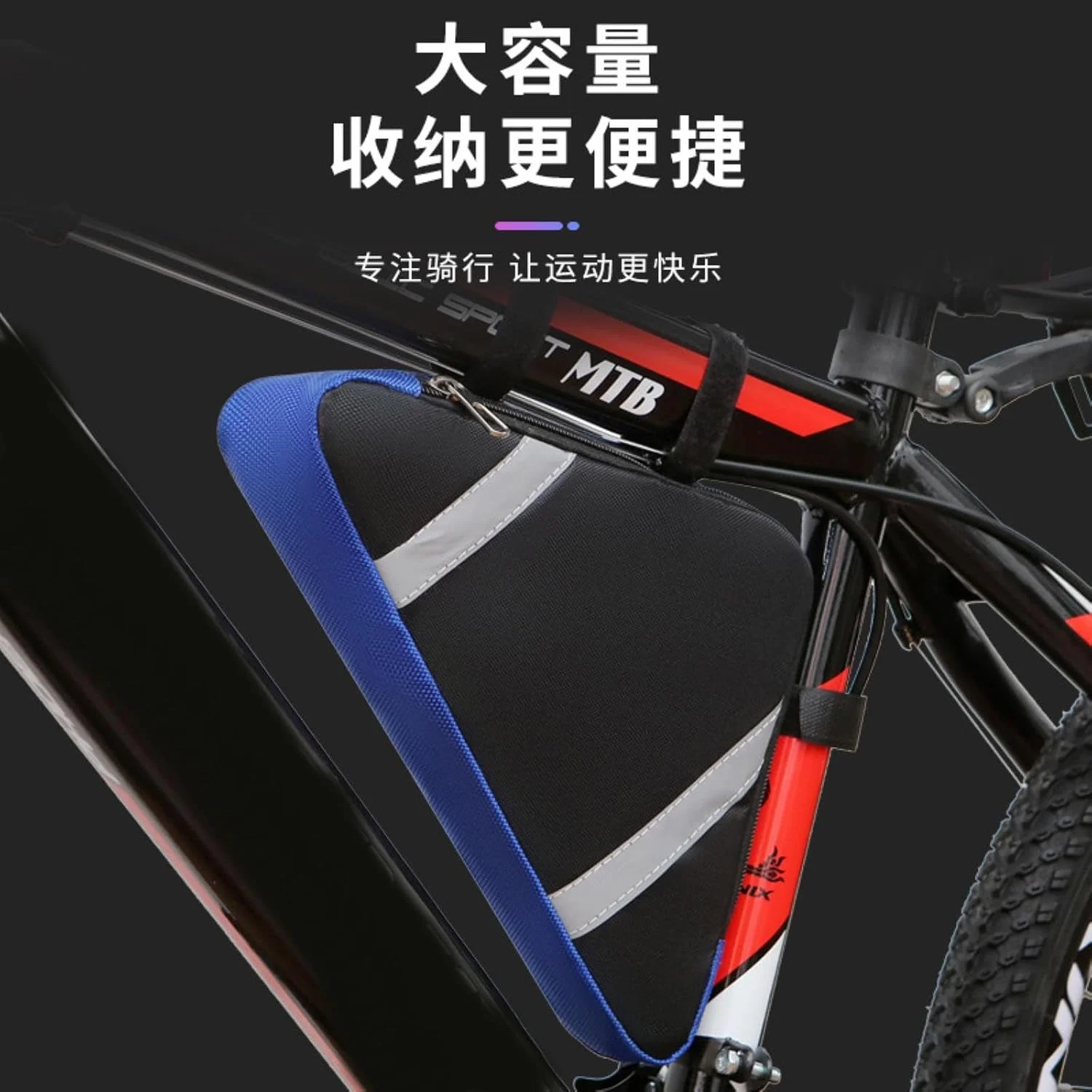 ست دو عددی کیف مثلثی بزرگ دوچرخه کوهستان، ضد آب، نصب روی میله جلویی - نارنجی قرمز - 29.5cm*19.5cm*5.5cm ست دو عددی کیف مثلثی بزرگ دوچرخه کوهستان، ضد آب، نصب روی میله جلویی - نارنجی قرمز - 29.5cm*19.5cm*5.5cm