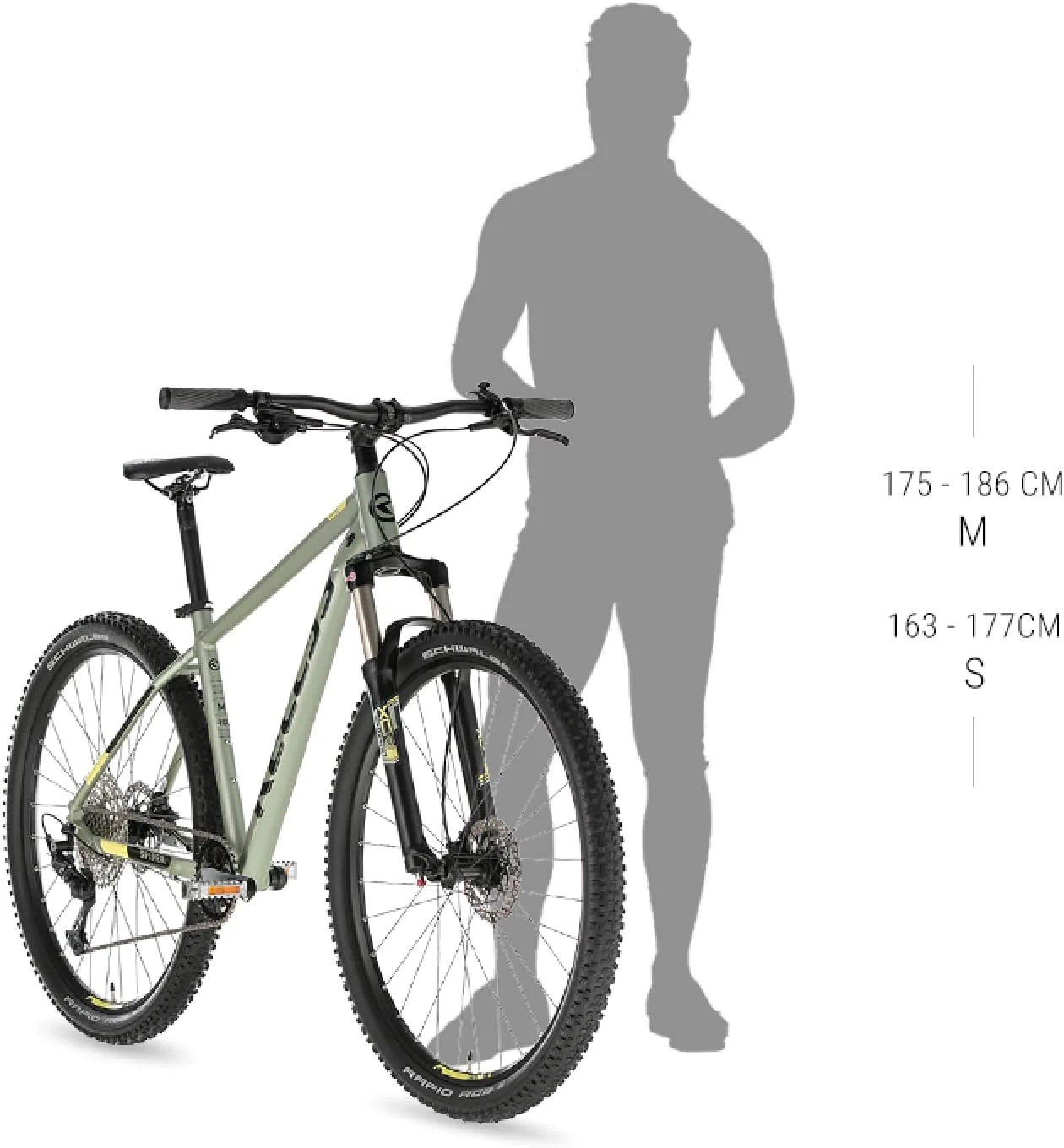 دوچرخه کوهستانی KELLYS SPIDER 10 سایز 27.5 اینچ – 21 دنده شیمانو، دوشاخ SR SUNTOUR، ترمز V-Brake – فریم آلومینیومی سبک – سبز و نئون زرد – دوچرخه MTB مردانه