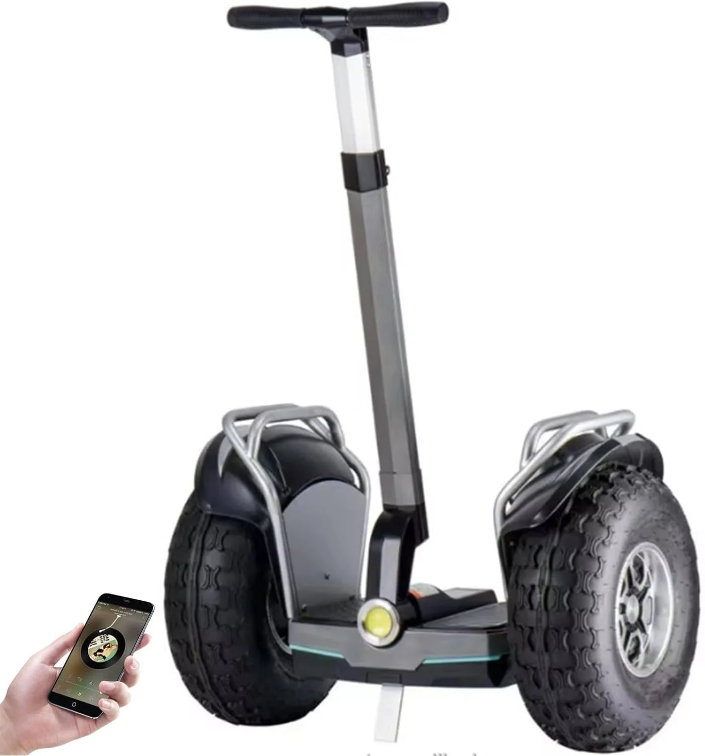 دوچرخه کوهستانی 19 اینچی - اتصال بلوتوث از طریق برنامه، حمل کننده شخصی - صفحه نمایش 6.5 اینچی + نور محیطی، دوچرخه هوشمند، حداکثر بار 150 کیلوگرم خاکستری-45