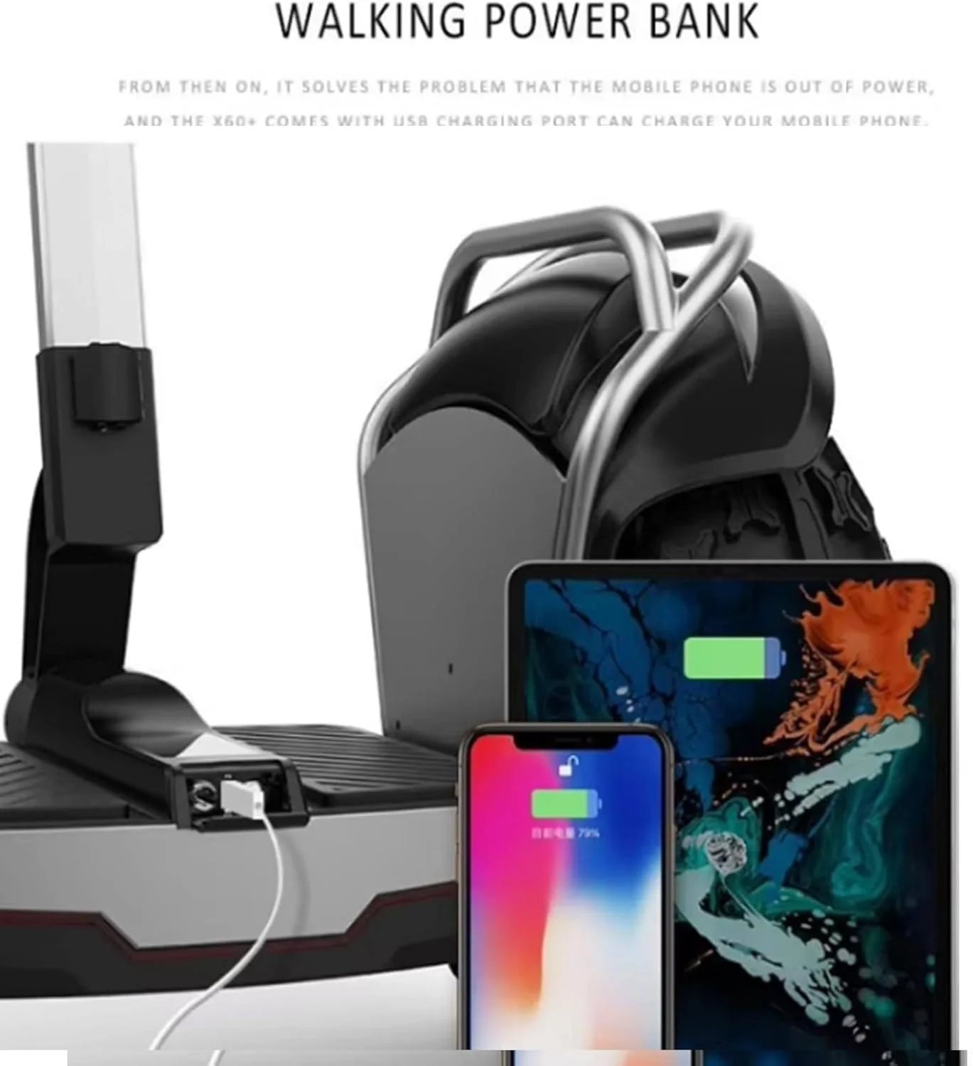 دوچرخه کوهستانی 19 اینچی - اتصال بلوتوث از طریق برنامه، حمل کننده شخصی - صفحه نمایش 6.5 اینچی + نور محیطی، دوچرخه هوشمند، حداکثر بار 150 کیلوگرم خاکستری-45