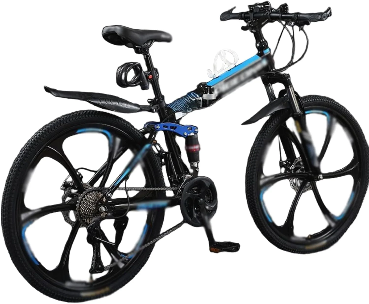 دوچرخه کوهستانی تاشو 24 و 26 اینچی با 21 دنده، ترمز دیسکی دوبل و 6 پره، طراحی سیستم تعلیق دوبل برای آقایان و بانوان