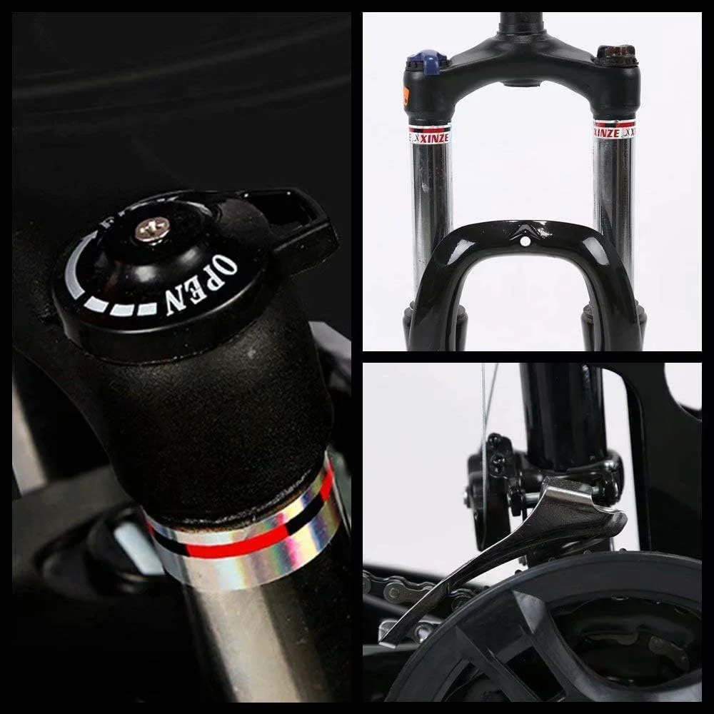 دوچرخه کوهستان تاشو 24/26 اینچی، دوچرخه MTB با چرخ پره ای، سفید