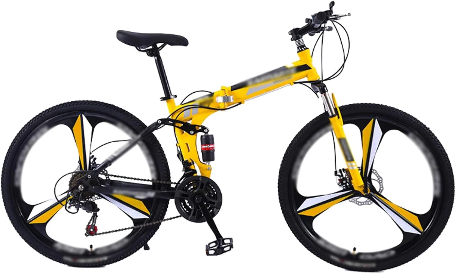 دوچرخه کوهستانی تاشو 24 و 26 اینچی با سیستم تعلیق دوگانه، 21 دنده، فریم فولادی کربنی، مناسب ورزش و دوچرخه سواری برای بزرگسالان، آقایان، بانوان و نوجوانان